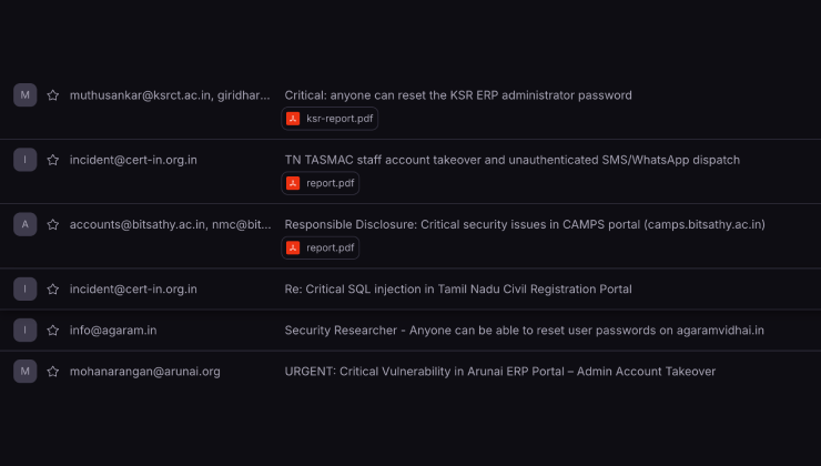 Open the sample disclosure emails at full size