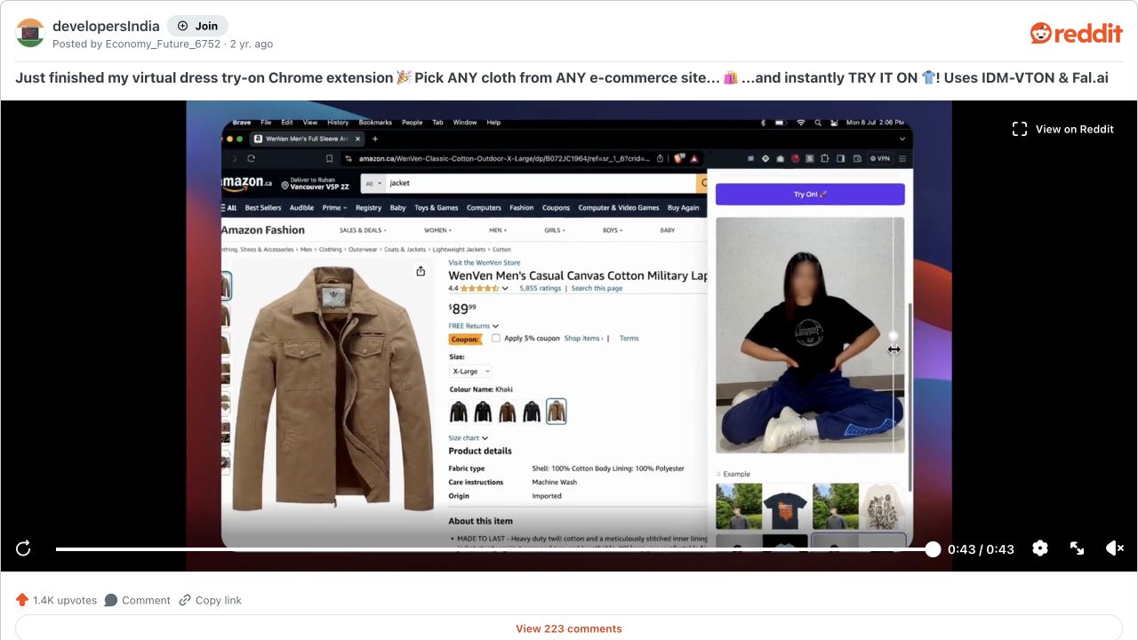 Open the WardroWiz Reddit launch and product demo